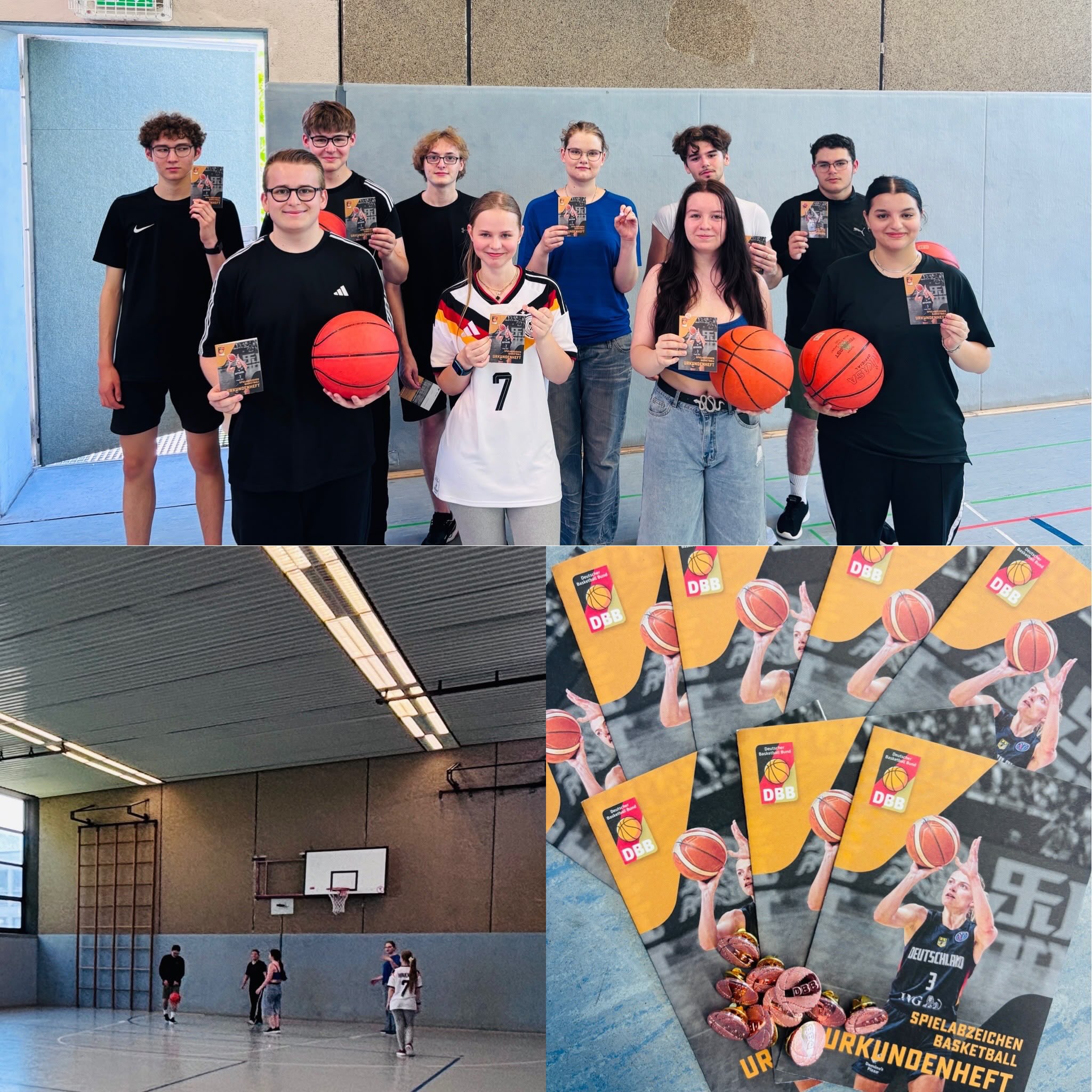 🏀 Herzlichen Glückwunsch an die D25A des Beruflichen Gymnasiums! 🎉
Mit viel Einsatz, Teamgeist und sportlichem Können hat die Klasse mit Frau Lau erfolgreich das Spielabzeichen Bronze im Basketball absolviert. 💪⛹️‍♀️⛹️
Die Auszeichnung erfolgt nach den Vorgaben des Deutschen Basketball Bundes (DBB) und bestätigt die erlernten basketballspezifischen Grundlagen.
Wir gratulieren allen Teilnehmerinnen und Teilnehmern ganz herzlich zu dieser tollen Leistung! 👏🥉
#Basketball #DBB #Spielabzeichen #Bronze #BeruflichesGymnasium
@dbb_basketball @kreis_un @unna_wegs